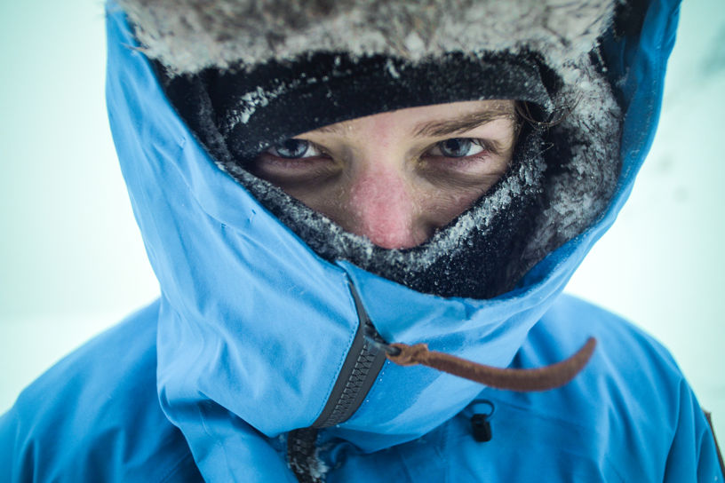 Winter Female Hiker Portrait PRDFQYV
